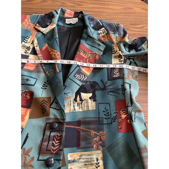 Lori Zoni vintage animal print blazer size Large - Picture 5 of 7